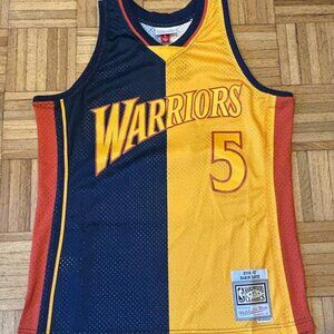 Golden State Warriors Baron Davis #5 Split Color Jersey By Mitchell & Ness